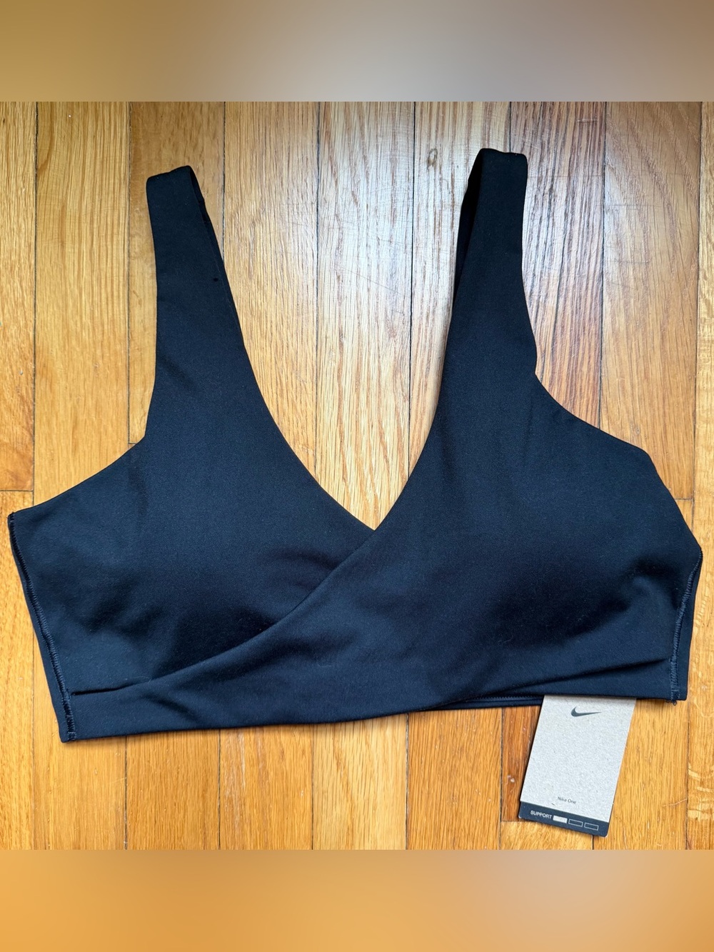 NWT Nike One Women's Light-Support Padded Sports Bra Black, Size XL